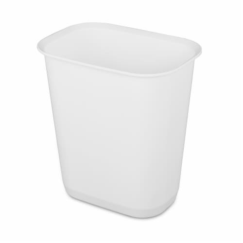 Sterilite Rectangular Wastebasket - White Perspective: front
