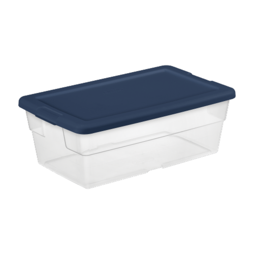 Blue Large Plastic Storage Bin