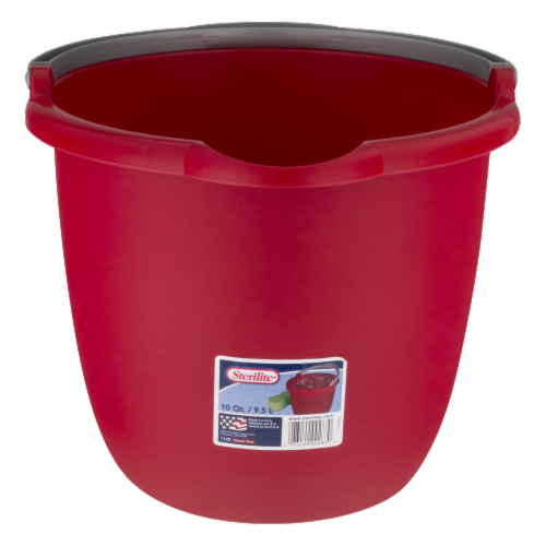 Sterilite® Classic Red Spout Bucket Perspective: front