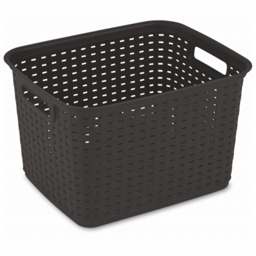 Sterilite® Tall Weave Basket - Cement Perspective: front