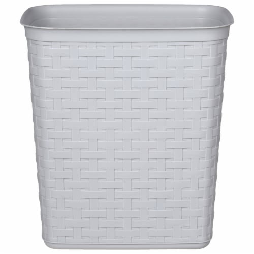 Sterilite Weave Trash Can - Cement Perspective: front