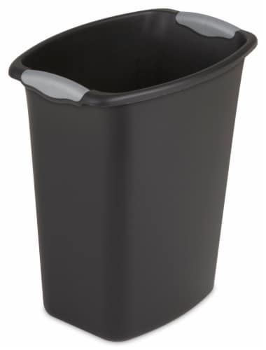 Sterilite Trash Can - Black Perspective: front