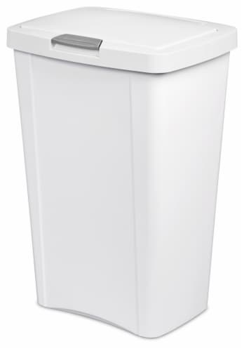Sterilite Touch-Top Trash Can - White Perspective: front