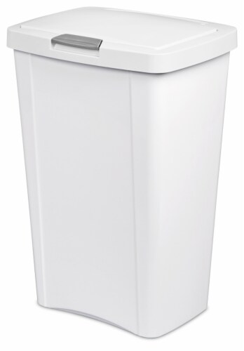 Sterilite TouchTop Wastebasket - White Perspective: front