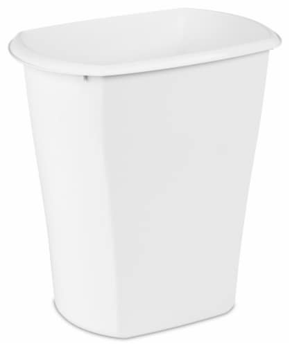 Sterilite White Rectangular Wastebasket Perspective: front