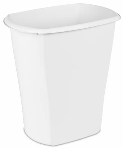 Sterilite Rectangular Trash Can - White Perspective: front