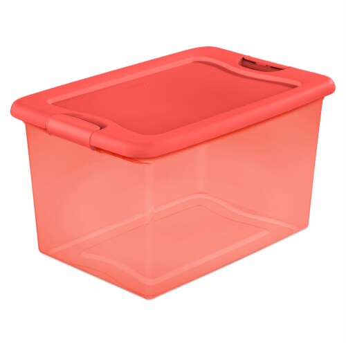 Sterilite Latch Box with Lid - Pale Dogwood Perspective: front