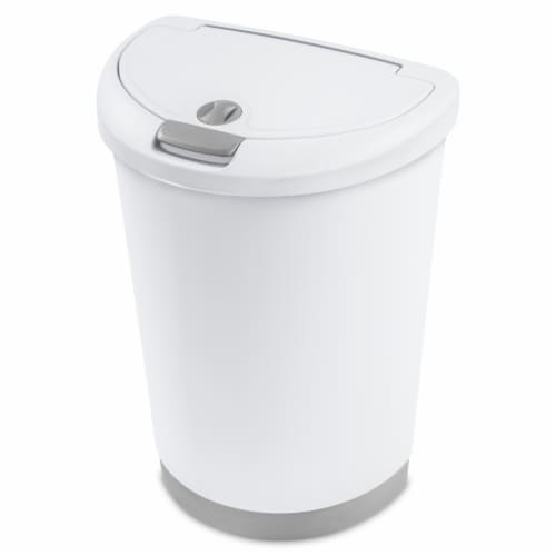 Sterilite White Touch-Top Trash Cans