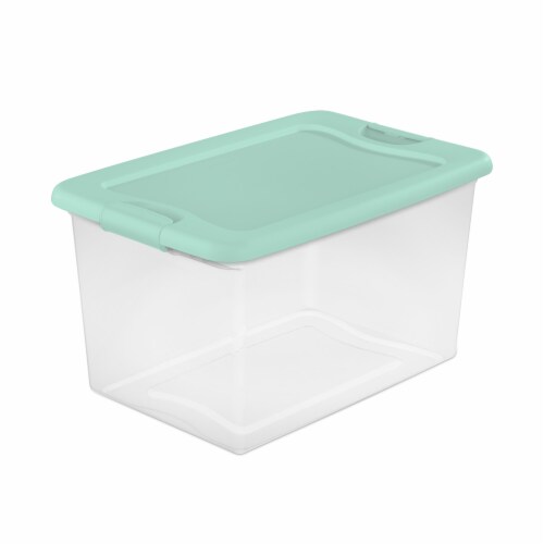 Sterilite 64 Qt Latching Storage Box, Stackable Bin With Latch Lid