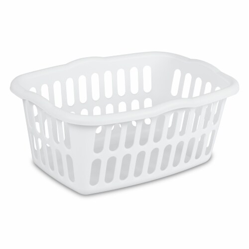Sterlite Rectangular Bushel Laundry Basket - White Perspective: front