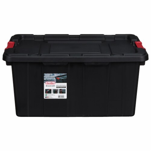 Sterilite Industrial Tote - Black Perspective: front
