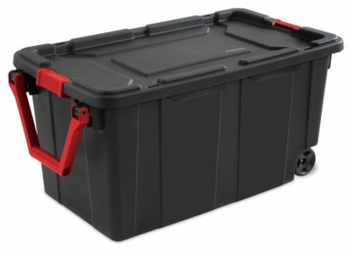 Sterilite 18 Gallon Storage Tote - Orange / Black, 18 gal - Kroger