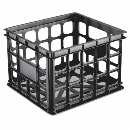 Sterilite Storage Crate - Black Perspective: front