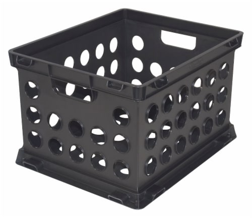 Sterilite File Crate - Black Perspective: front