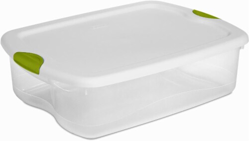 Sterilite Storage Box with Latching Lid - Clear - 35 Quart Perspective: front