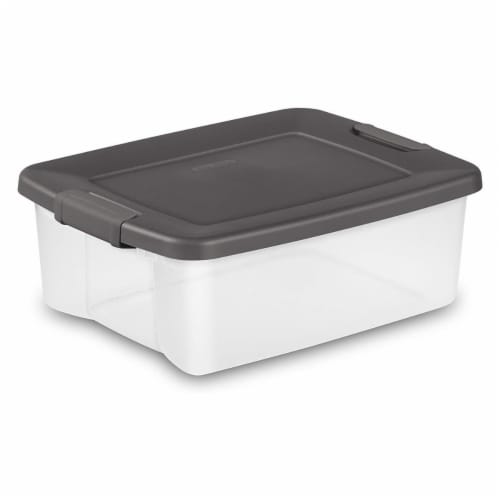 Sterilite Gray 50-Quart Storage Shelf Tote