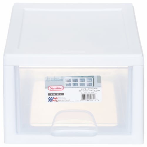 Sterilite Small Divided Box, Stackable Plastic Small Storage