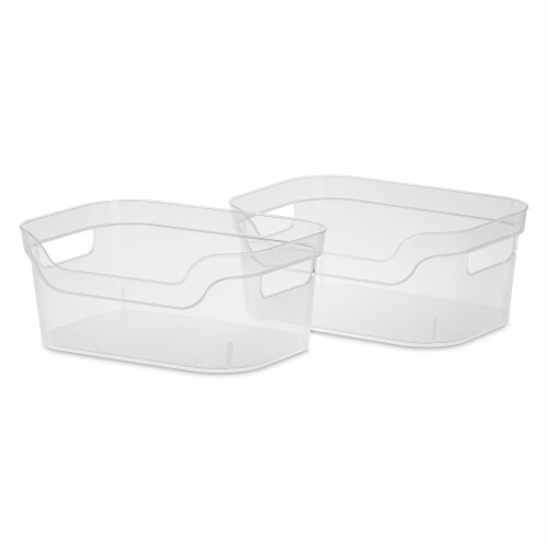 White Large Plastic Storage Bin, 1 - Harris Teeter