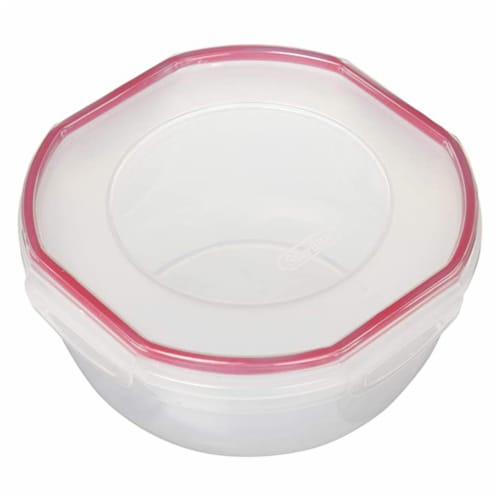 Sterilite Rocket Red Seal 2.5 Qt Plastic Food Storage Bowl Container with Lid Perspective: front