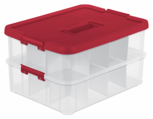 Sterilite Christmas Ornament Storage Case.