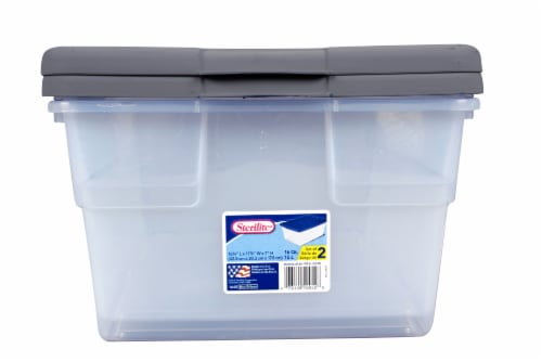 Sterilite Storage Box with Lid - White/Clear, 16 qt - Kroger