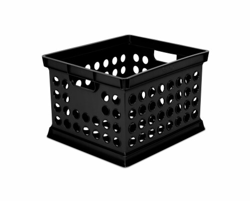 Sterilite Storage Crate - Black Perspective: front