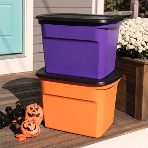  Sterilite 18 Gal Storage Tote, Stackable Bin with Lid