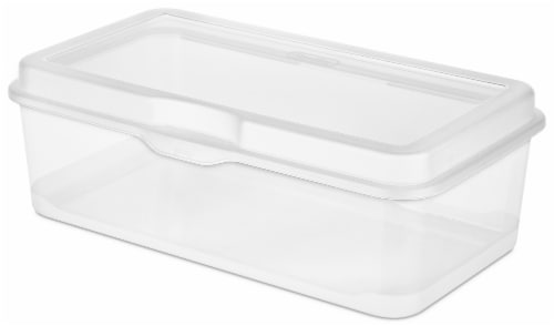 Sterilite Fliptop Box Large - Clear Perspective: front