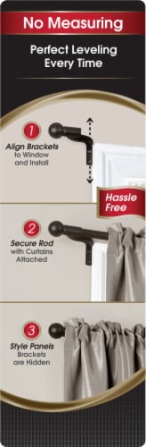 Maytex Mills Bronze EZ Install Oil Rubbed Bronze Café Rod Perspective: front