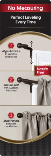 Maytex Mills Bronze EZ Install Oil Rubbed Bronze Café Rod Perspective: front