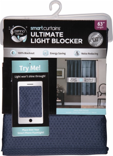 Maytex Julius Smart Curtain Ultimate Light Blocker - Navy Perspective: front