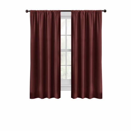 Maytex Julius Smart Curtain Panel - Burgundy Perspective: front