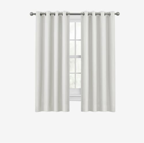 Maytex Mills Sheridan Window Smart Curtains - White Perspective: front