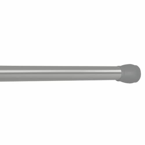 Zenna Home Aluminum Tension Shower Curtain Rod - Brushed Nickel Perspective: front