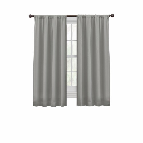 Maytex Jamie Smart Window Panel - Light Gray Perspective: front