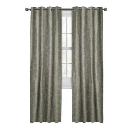 Maytex Mills Gwen with Gromm Curtains - Taupe Perspective: front