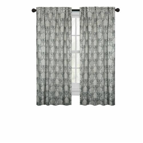 Maytex Mills Selene Wraparound Curtain - Charcoal Perspective: front