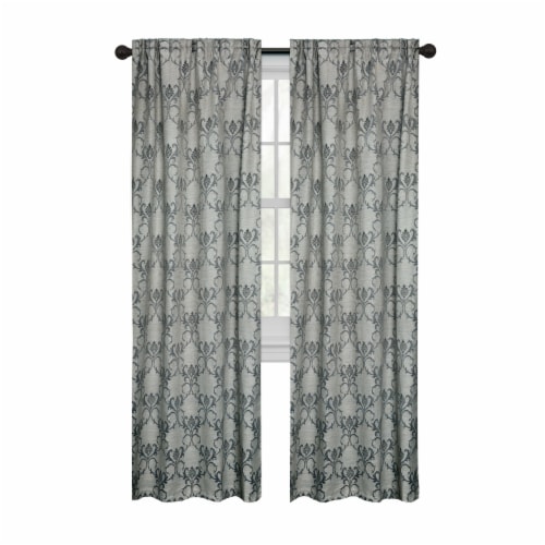 Maytex Mills Selene Wraparound Curtain - Charcoal Perspective: front