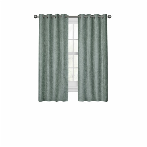 Maytex Mills Gwen with Gromm Curtains - Blue Perspective: front
