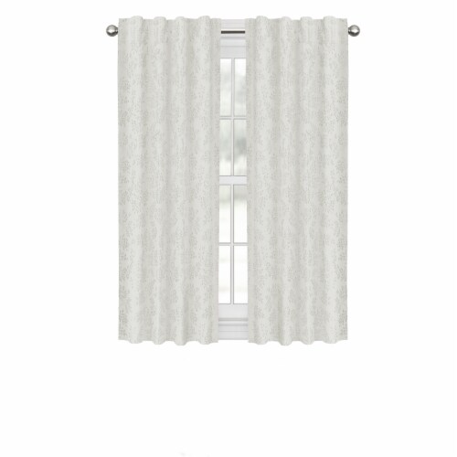Maytex Mills Everly Easy Hang Curtain with Hooks - Ivory Perspective: front