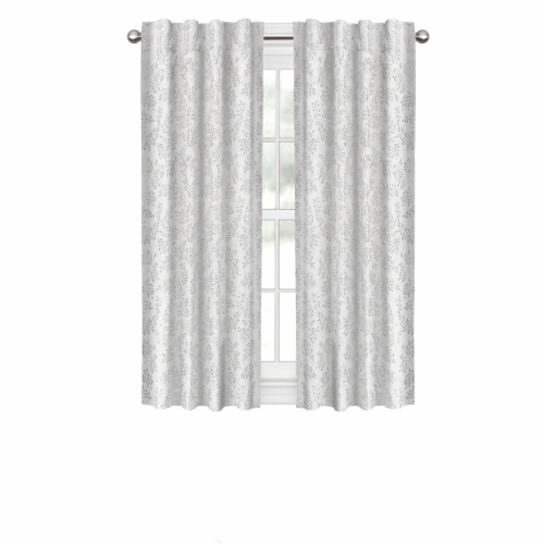 Maytex Mills Everly Easy Hang Curtain with Hooks - Silver, 40 x 63 in -  Fred Meyer