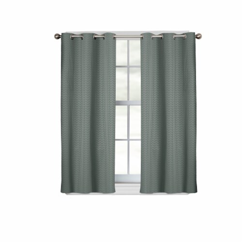Maytex Mills Larson Easy Hang Curtains - Teal Perspective: front