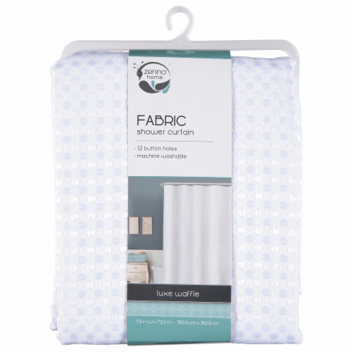 Maytex Mills Luxe Waffle Shower Curtain - White Perspective: front