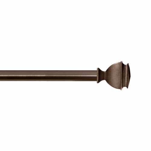 Maytex Mills Decorative Fancy Square Finial Curtain Rod Perspective: front