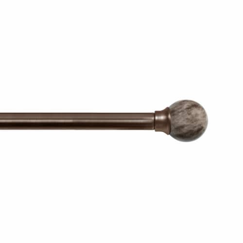 Maytex Mills Decorative Marble Ball Curtain Rod Perspective: front