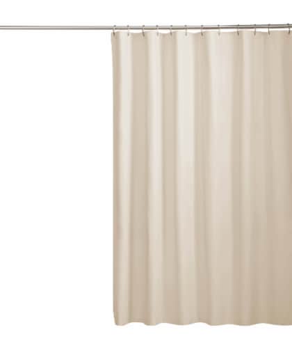 Maytex Mills Horizontal Rib Shower Curtain - Linen Perspective: front