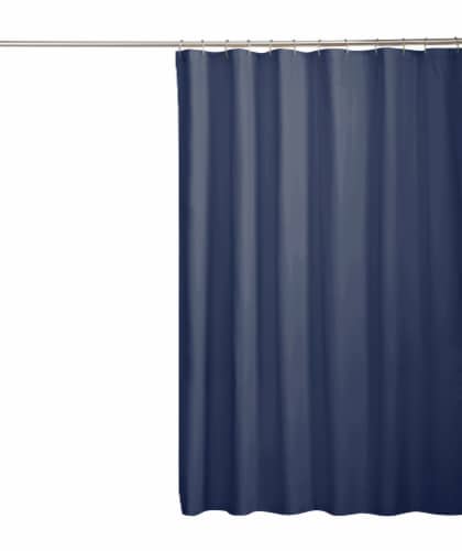 Maytex Mills Horizontal Rib Shower Curtain - Navy Perspective: front