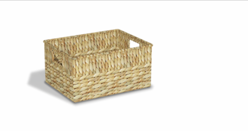 Maytex Mills Ricenut Vertical & Horizontal Weave Rectangular Basket Perspective: front