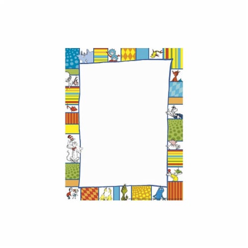 Eureka Dr. Seuss Shapes Computer Paper 8 1/2  x 11  50 Sheets (EU-812118) Perspective: front
