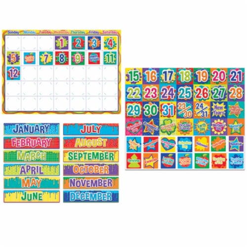 Color My World Calendar Bulletin Board Set, 83 Pieces, 1 Kroger